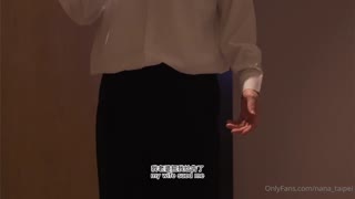 台北娜娜-性感的女律师穿着皮衣丝袜高跟鞋跟客户做爱，用身体来达到目的