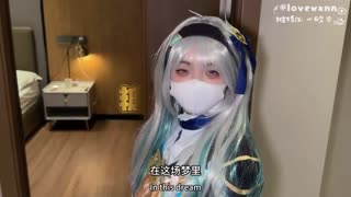 【崩坏星穹铁道】流萤cos淫荡妹妹口穴服务哥哥肉棒主动骑乘榨精精液射满全身